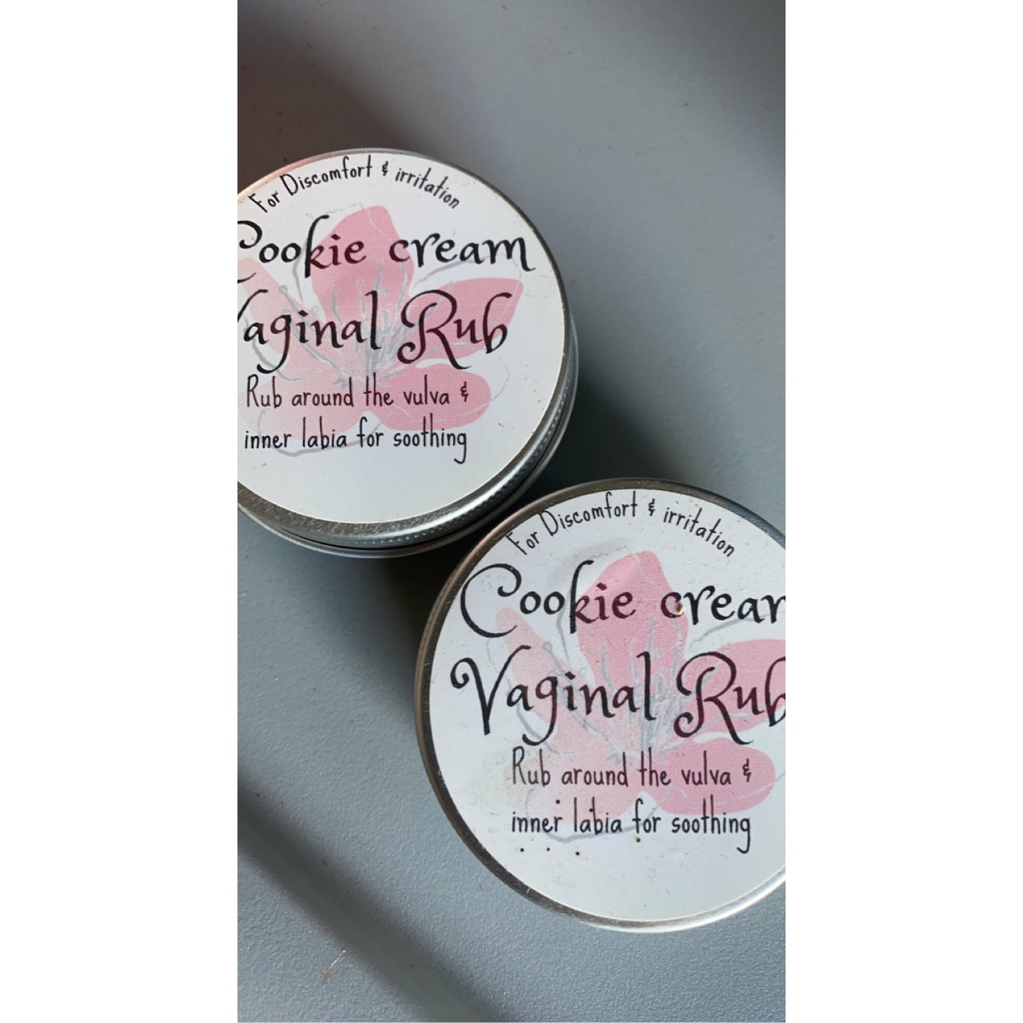 Cookie cream vaginal rub